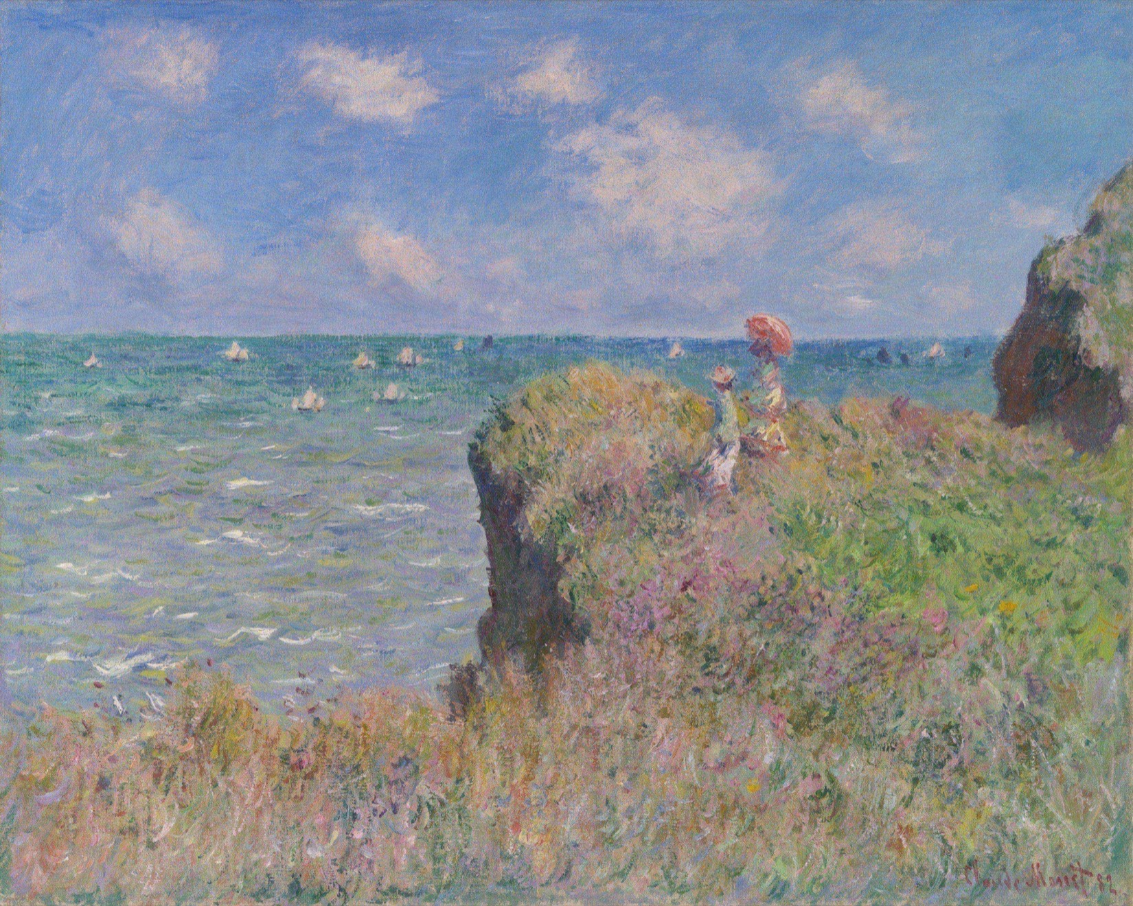 Cliff Walk at Pourville — Claude Monet
